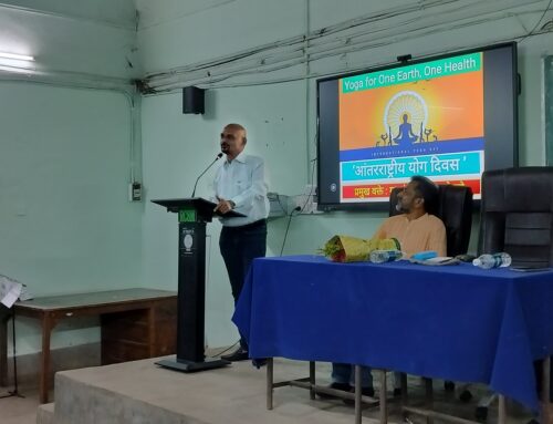 Yoga Day Lecture on Life Wellness by Er. Nitin Bhosle at RCSM College, Kolhapur